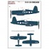 Decals for 1/32 Vought F4U-1D Corsair (wet transfer)