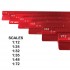 Model Scale Ruler for 1/12, 1/24, 1/32, 1/35, 1/48, 1/72 (Length 17cm)