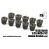 1/35 WWII German MG34/MG42 50 Round Ammo Drums (10pcs)