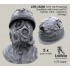 1/35 US Protective Gas Masks M17 with Hood and M1 Helmet - Bullet Shoot Damage