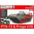 1/35 PTS-10 Amphibious Vehicle and Praga V3S   