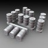 1/72 WWII German Fuel Drums (18pcs)