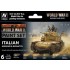 Acrylic Model Colour Paint Set - WWII Italian Armour & Infantry (6 x 17ml)