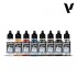 Model Colour Acrylic Paint Set - Wargames Basics (8 bottles, each: 18 ml/0.6 fl oz)