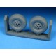 1/72 Mosquito Slotted Main Wheels Block Tread for Tamiya/Hasegawa kits