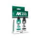 Acrylic Paint Set - Dual Exo #Galaxy Green & Chaos Green (2x 60ml) for Gunpla/Sci-Fi