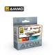 Acrylic Paints set - ATOM #RAF WWII Desert Colours (4 jars, each bottle: 20ml)