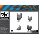 1/35 Rooster (1pc) and Hens (3pcs)