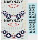 Decals for 1/48 US Navy/Marines Corps F-4 Phantom Hi/Viz Data Stencils