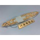 1/700 BB-35 Texas Battleship Wooden Deck for Trumpeter kits #06712 w/Metal Chain 