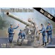 1/35 WWII German 8.8cm Flak Crew (4 figures) and Grenades (2pcs)