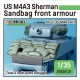 1/35 WWII US M4A3 Sherman Sandbag Front Armour for Zvezda kit #3676