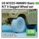 1/35 US M1025 HMMWV Basic R/T II Sagged Wheel set for Academy/Italeri/Tamiya kits