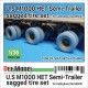 1/35 US M1000 HET Semi-trailer Sagged Tyre set for HobbyBoss kits