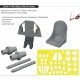 1/48 P-39N Airacobra Dashboard, Seatbelts, Gun Barrels, Seat, Masking for Arma Hobby