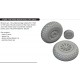 1/72 P-51D Mustang Wheels Diamond Tread 2 for Eduard kits