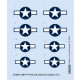 1/72 P-51D Mustang US National Insignia Decal for Eduard kits