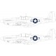 1/48 US P-51B/C National Insignia Mask for Eduard kits