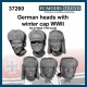 1/35 WWII German Heads with Winter Cap