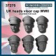 1/35 WWII British Officer Heads with Visor Caps