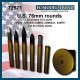 1/72 WWII US 7.6cm Rounds Ammunition