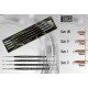 Silver Series (S) High Quality Kolinsky Paint Brushes set (size: 00, 0, 1, 2)