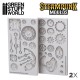 Steampunk Texture Silicone Mould (x2, thickness pieces: 3mm)