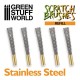 Stainless STEEL Refill (5pcs) for Scratch Brush Pens (for removing sculpting putty)