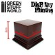 6x6 cm Square Top Lacquered Hazelnut Brown MDF Wood Display Plinth