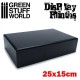 25x15 cm Rectangular Lacquered Black MDF Wood Display Plinth