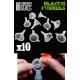 Plastic Funnels (10pcs, each size: 4.1cm x 3.8cm, polypropylene)