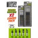 Clay Colour Shapers Combo #0 and #2 (10 brushes, silicone tips black firm)