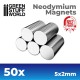 50x Neodymium Magnets 5x2mm (N52)