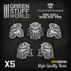 Puppetswar Iron Skull Shoulder Pads for 28/32mm Wargame Miniatures