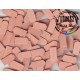 1/35, 1/32 Roof Tiles Flat Bricks Round Style - Old Brick-Red (Ceramic) 500pcs