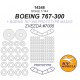 1/144 Boeing 767-300 Masks for Zvezda #7005