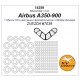 1/144 Airbus A350-900 Masking w/Wheels Masks for Zvezda #7039 kits