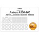 1/144 Airbus A350-900 Masking for Revell #03938/03989/04218