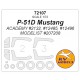 1/72 P-51D Mustang Masks for Academy #2132, #12485, #12496 / Modelist #207208