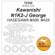 1/72 Kawanishi N1K2-J George Masking for Hasegawa #A06 #A29