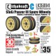 1/35 StuG/Pz III Spare Wheels 95mm w/Bases PATTERN C