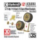 1/35 5 PzRgt Pz III Ausf F/G Spare Wheel Brackets (Narrow Type)