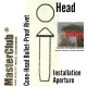 Cone-Head Bullet-Proof Rivet #Head Dia.: 0.6mm, Installation Aperture: 0.5mm (160pcs)