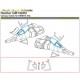 1/48 Hawker Siddeley Harrier GR1/GR3 Canopy Masking for Kinetic kits