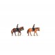 HO 1/87 Mounted Police (2 policemen riding horses)