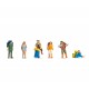 N 1/160 Backpackers and Hitchhikers (6 assembled and painted figures)