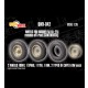 1/35 Sd.Kfz. 251 Common Off-road Wheels with Masks (continental) for Border kits