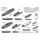 1/350 IJN Battleship Fuso class Boats set (15pcs for 1 battleship)