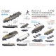 1/700 IJN Battleship Yamato class Boats set (10pcs for 1 battleship)