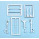 1/48 SMB-2, B2 Super Mystere Landing Gear for Special Hobby/Azur kits (white metal)